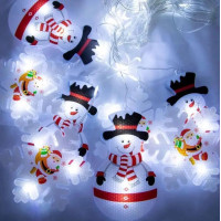 Світлодіодна гірлянда-штора XMAS 3D Сніговики та Сніжинки 3х0,7 м 95 LED